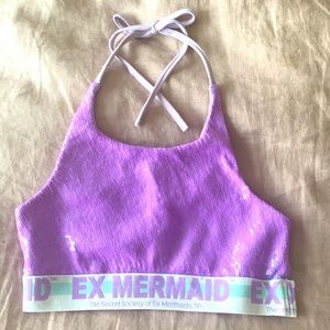 Ex-Mermaid purple sequin top